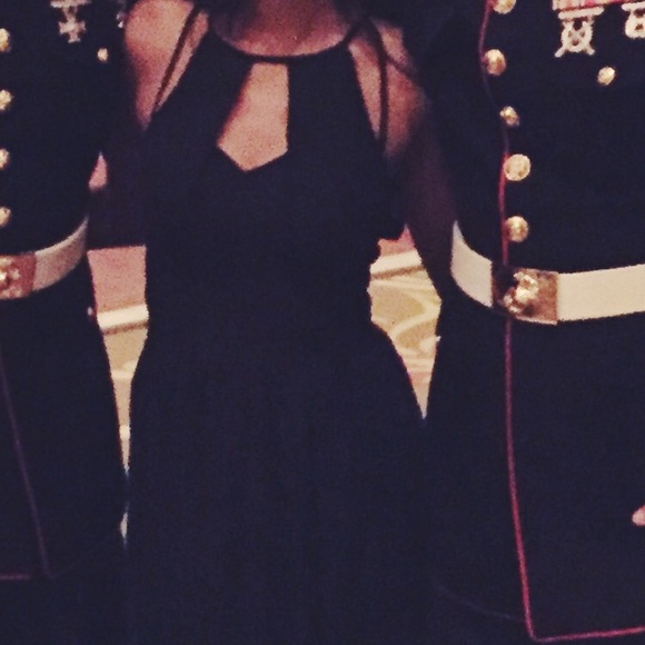 BCBGeneration blue and black floor length dress. Like new condition! - Picture 7 of 8